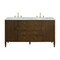 James Martin Vanities 60'' Double Vanity, Mid Century Walnut w/ 3 CM Victorian Silver Quartz Top 485-V60D-WLT-3VSL - alternate 1